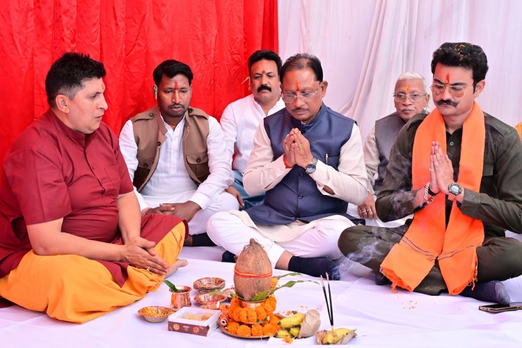 मुख्यमंत्री श्री विष्णुदेव साय ने 19.51 करोड़ रुपए लागत के 6 विकास कार्यों का किया भूमिपूजन